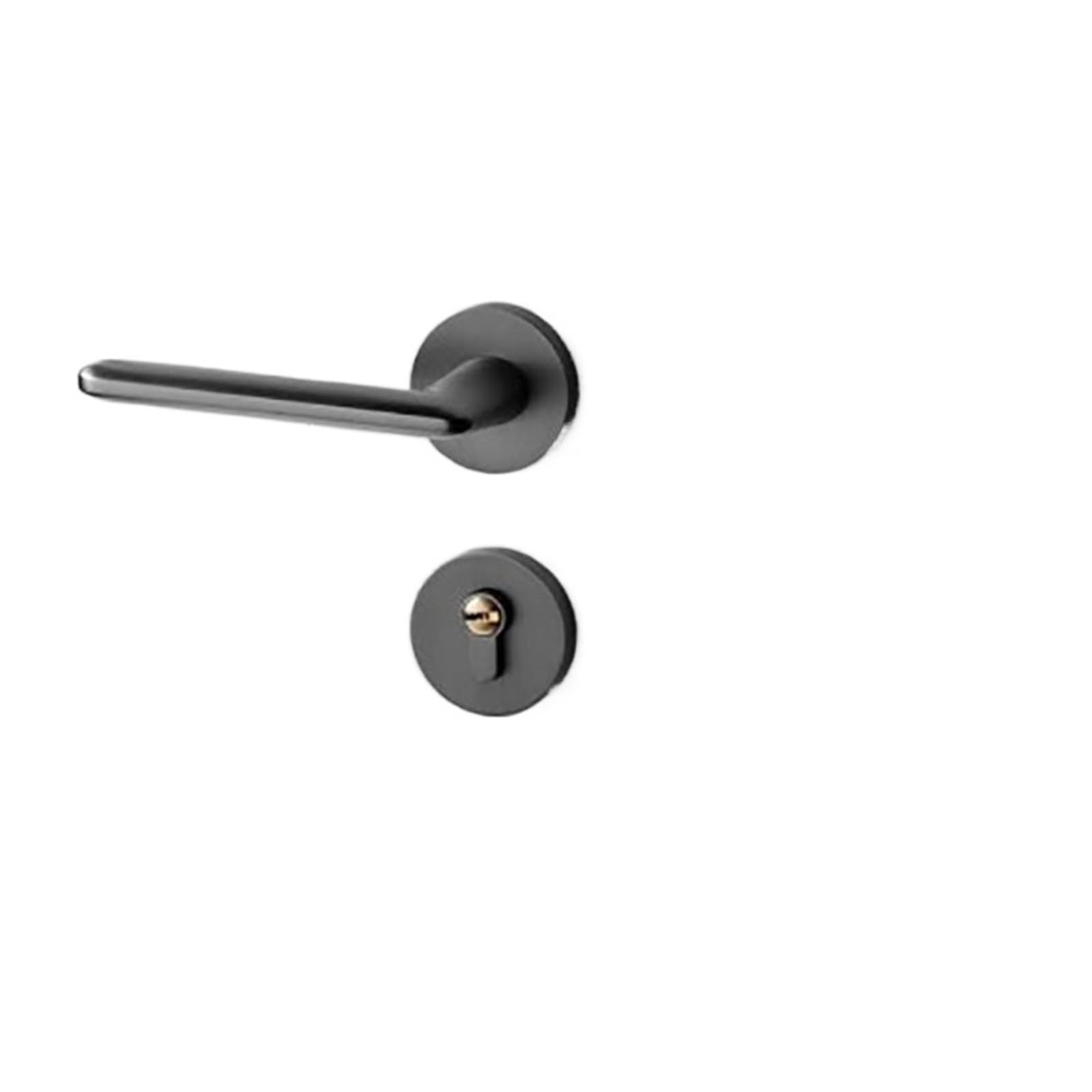 NYRXRYTCA Door Lock Indoor Bedroom Door Lock Silent Magnetic Lock Simple Split Wooden Door Lock Black Door Handle(Black nickel)
