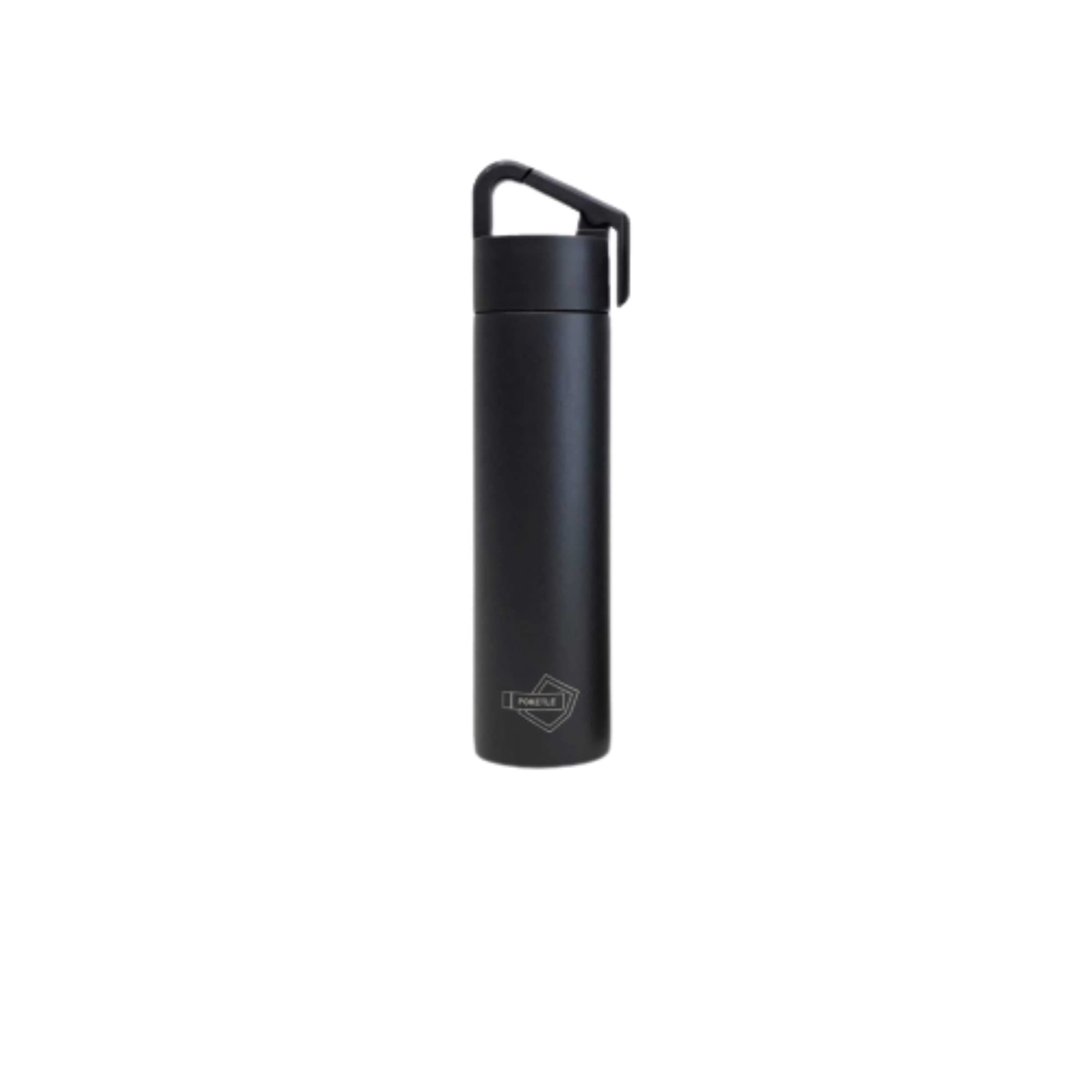 Bouteille isotherme de poche 180ml gris anthracite gourde inox nomade