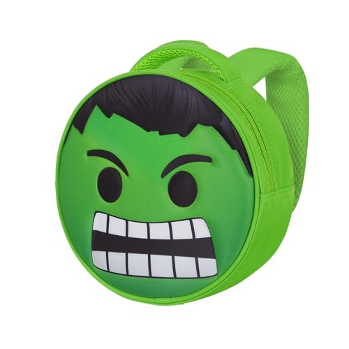 Marvel-Mochila Emoji, 22 x 22 cm, Capacidad 4 L, Hulk