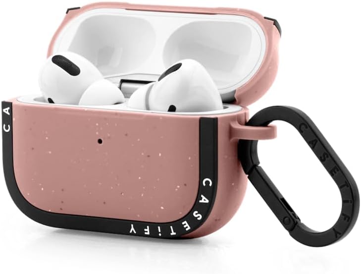 CASETiFY Bounce Airpods Pro (1st/2nd Gen) Case with Ring - Rabbit Ribbon - Matte Dusty Rose