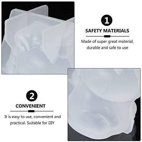 HEMOTON Molde de silicone de unicórnio 3D molde de resina de animal para projetos de artesanato, vel