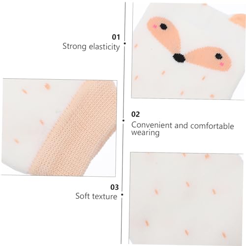 Thick Cartoon Knee Pads Fox Design Slip Leg Warmers Soft Durable for Crawling Boys Winter Indoor Outdoor Use2