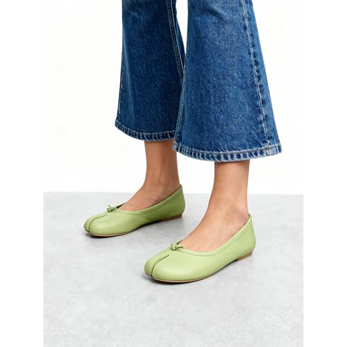 Image of Tabi Shoes Women Split Toe Shoes Wide Width Ballet Flats Comfort Casual Work Shoes for Women Office