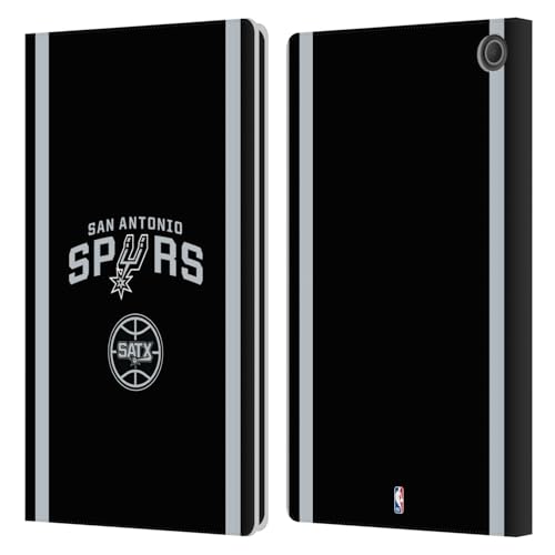 Étui portefeuille San Antonio Spurs NBA pour Amazon Fire Max 11 2023 en cuir noir