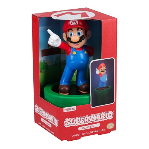 Super Mario Figurenlicht - Offiziell lizenziertes Nintendo-Merchandise mit Mario, Home- & Office-Deko, Geschenk für Retro-Gamer, Batteriebetrieben