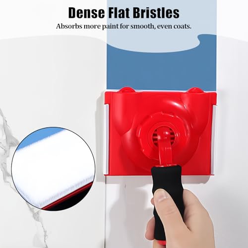 Paint Edge Trimmer Plus 2 Replace Pads, Paint Pad Applicator, Corner Walls and Ceilings Pad Painter, Edge Painting Tool with Painter\'s Pad Refills for Baseboards, Windows, Doors