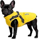 Flow fire Warm Winter Dog Coat with Harness Built in, Waterproof Dog Jacket for Small Dogs XL(L)