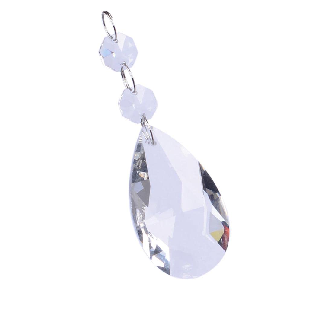 10 Piezas Cristal Prisma Lagrima Colgante Candelabro Colgante Vidrio Decorativo para Iluminación de Lámparas Manualidades Bodas Adecuado para