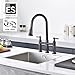 SUMERAIN Bridge Kitchen Faucet with Pull Down Sprayer, 3 Hole Kitchen Sink Faucet 2 Handle 8 Inch Faucet for Kitchen Sink Stainless Steel Oil Rubbed Bronze