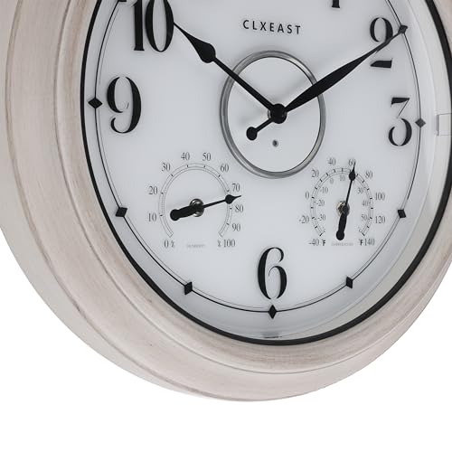 CLXEAST 18" Illuminated Outdoor Clocks for Patio Waterproof by CLXEAST - Used condition - Image 9