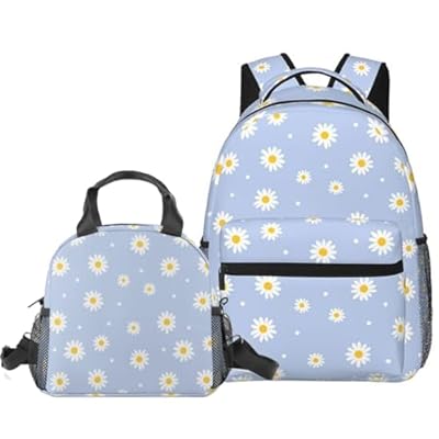 ZVUZVO 2pcs Daisy Floral Flower Prints Backpack...