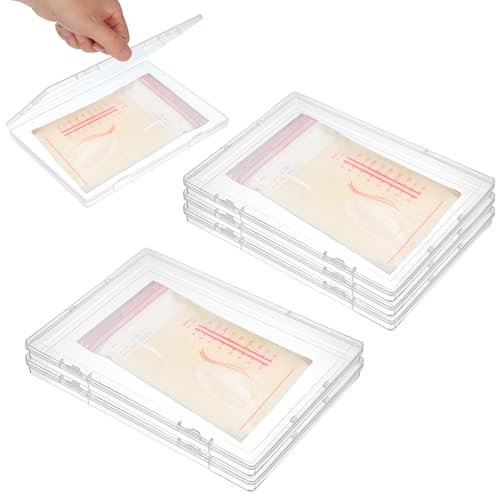 Image of cobee 6 Pack Freeze Breast Milk Storage Bags Flat Organizer, Space Fridge Saving Clear Breastmilk Bag Tray Breastmilk Freezer Organizer Kit for Breastfeeding Essentials, 8.66 x 6.3 x 0.68 Inch
