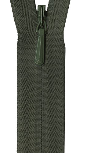 Fermeture YKK invisible couleur olive 9 pouces pour robe d'été