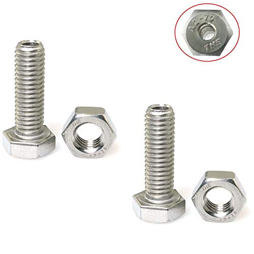 Image of 2pcs Cylindrical Hollow External Hexagon Screw 304 Stainless Steel Lamp Threading Screws Through Hole Bolt M6x20
