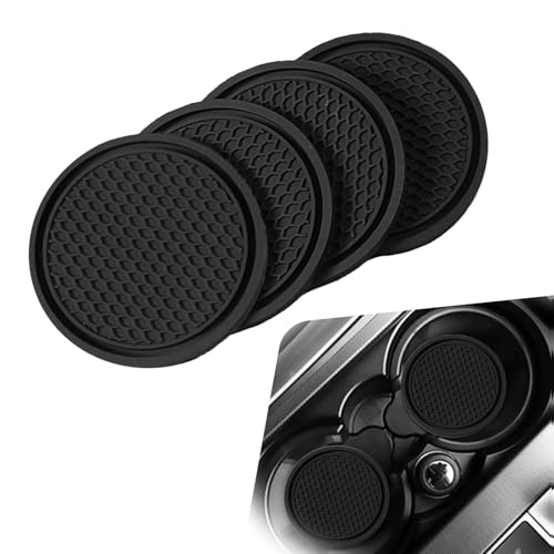 Portavasos para carro universal de silicona negro miniatura 1