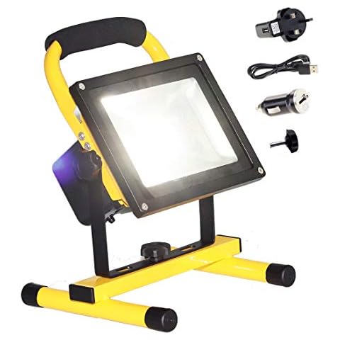 Aozel LED Work Lights Portable Floodlight Waterproof Security LED Rechargeable FloodLight for Outdoor, Garage, Car Repairing, Camping, Hiking Cover