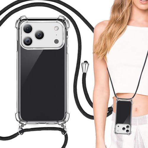 iPhone 17 Pro Max �p �P�[�X �N���A ���� �J�o�[ iPhone 17ProMax �V�����_�[ �|�ꂯ �X�g���b�v�t�� �΂߂��� �K�p �A�C�t�H�� �A�C�z�� 17 �v���}�b�N�X �X�}�z�P�[�X 17�v���}�b�N�X case Heofuixt 