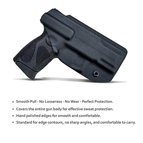 Taurus G2C Holster, Kydex Iwb Holster For G2C Taurus Holster & Millennium Pt111 G2 / Pt140 Concealed Holster Taurus G2C 9Mm - Kydex Holster Taurus Pt111 G2C Concealed Carry Pistol Case (Black, Left) #TOP1
