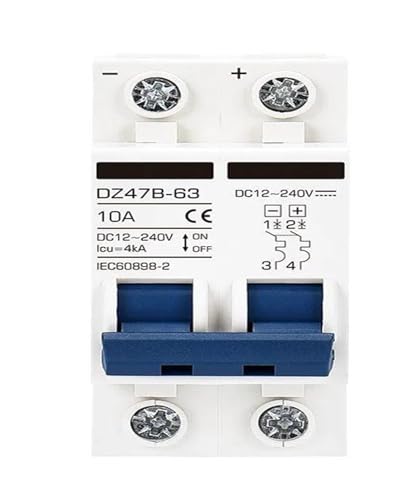 Disjoncteur photovoltaïque 12V 24V 48V interrupteur CC 100A DZ47B bipolaire pour solaire