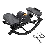 Step Rock Stepper Workout Machine for Women Men, Portable Lateral Rocking Fitness Stepper Side to Side, Compact Leg Exercise Equipment for Home Dorm Gym