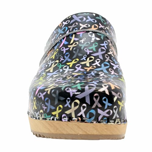 Image of Bjork Maja Wood Open Back Leather Clogs