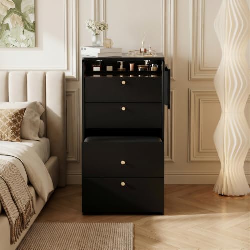 Tocador de maquillaje 3 en 1 con espejo LED abatible y escritorio compacto MSFE 8