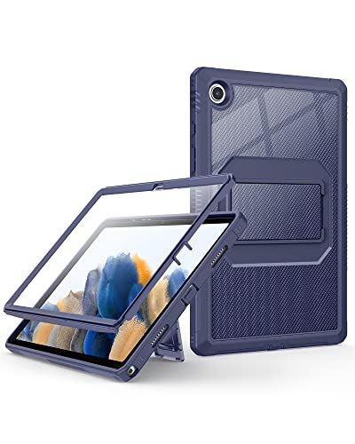 Supveco Case For Samsung Galaxy Tab A8 10.5 Inch 2022, Dual Layer Full Body Shockproof Protective Case With Built-In Screen Protector Cover For Galaxy Tab A8 10.5'' [Sm-X200/X205/X207]-Dark Blue #TOP18