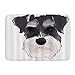 AoLismini Tappeto per Tappetino da Bagno, Cane Schnauzer Dipinto a Mano Animale, tappetini Decorativi in Peluche con Supporto Antiscivolo