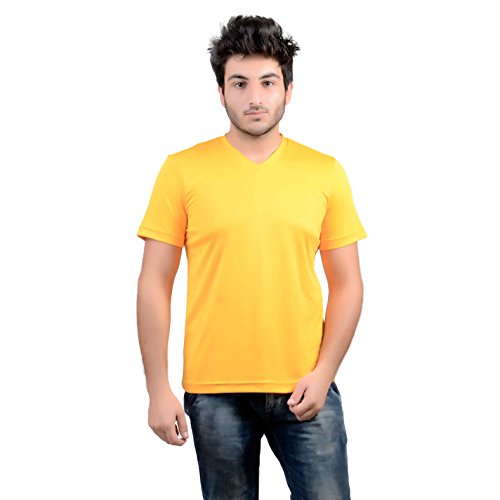 Image of Stylish Regular Fit Plain Men's V-Neck Half Sleeve T-Shirt