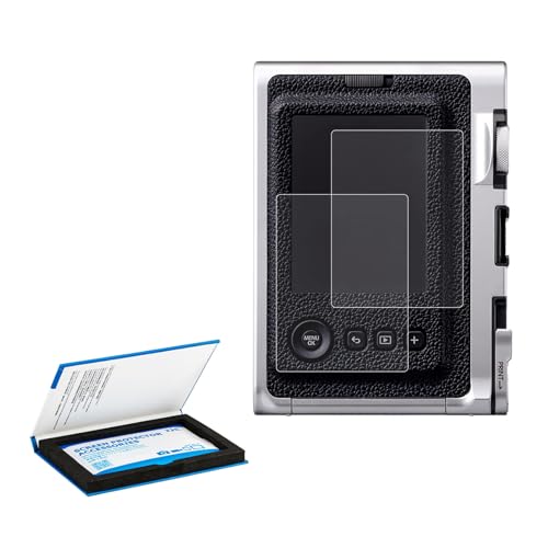 Image of JJC (2 Pack Camera Screen Protector for Fujifilm Instax Mini Evo and X-PRO1 Camera, Ultra-Thin Anti-Fingerprint Anti-Scratch 9H Hardness 2.5D Rounded Edges Tempered Glass Protector