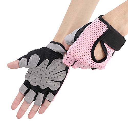 Guantes de fitness de medio dedo, transpirables, antideslizantes, a prueba de golpes,...