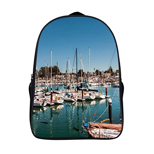Sac d'école 3D cool style Port Classic à grande capacité 40x28x16cm mixte
