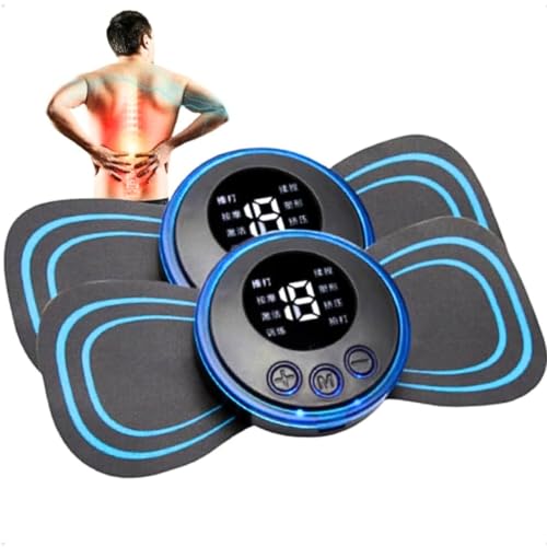 Kit 2 Mini Massageador Elétrico Portátil Recarregável para Relaxamento Muscular