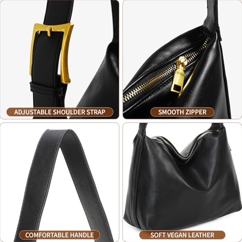 Image of I IHAYNER Large Crossbody Bag for Women Stylish Leather Hobo Shoulder Purse Casual Messenger Bag, Grey