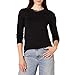 Amazon Essentials Maglione A Girocollo in 100% Cotone (Disponibile in Taglie Forti) Donna, Nero, L