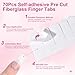 siyuwuro 70Pcs Finger Shaped Pre-cut Fibreglass Nail Wrap Nail Break Split Repair Reinforcement Self Adhesive Bandage Nail Extension Fibreglass Sticker Nail Art Tools for Home DIY and Salon Use
