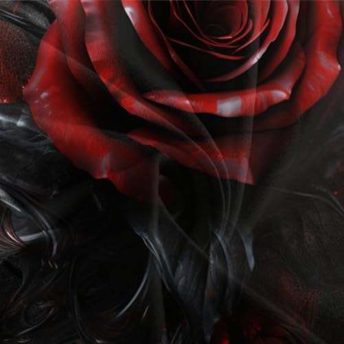 Housse de couette 135x200 microfibre 3D roses imprimées - 7