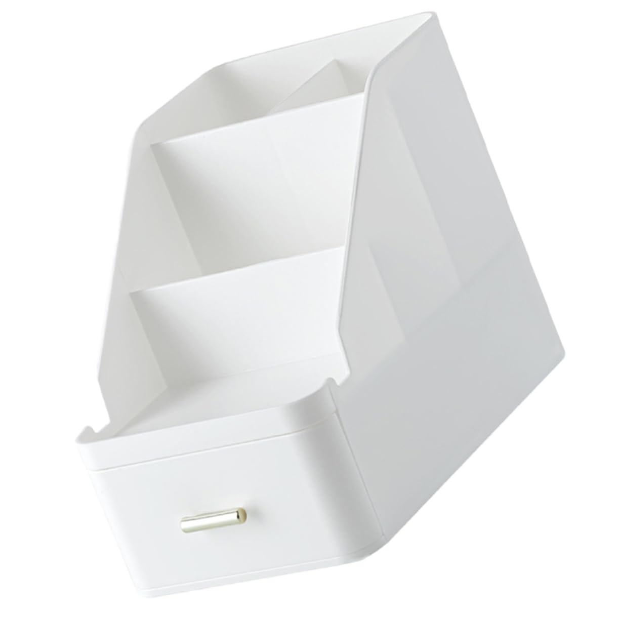 Organizer da Scrivania con Cassetto, Box Porta Oggetti Bianco