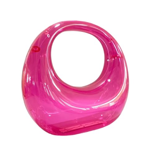 Sac à main de soirée chic en acrylique rose ou argent pour fête