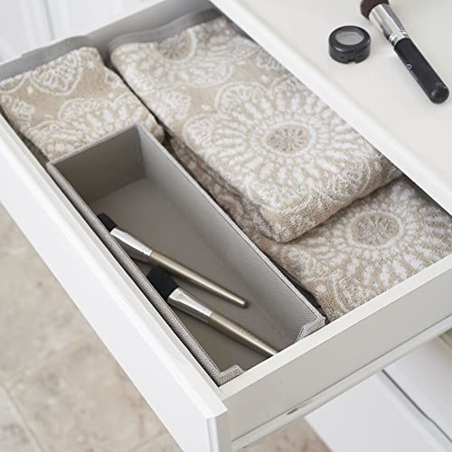 Image of Household Essentials Grey 725-1 Deep Drawer Organizer Box for Storage | 12 in x 4 in x 3.13