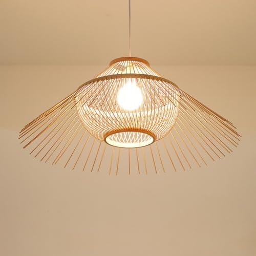 Lampe suspendue naturelle E27 pour un salon bohème chic et chaleureux