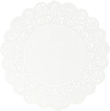 Heyiwell 50PC Disposable Round White Paper Doilies 10" Inch,Normandy Lace Placemats for Tables, Cakes, Desserts Crafts