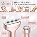 Orchrose Electric Razor for Women Body: Rechargeable Painless Electric Shaver for Bikini Face Body Legs Underarms (Rose Gold)