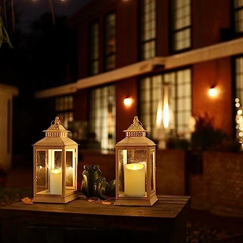 3Ruilight Flickering Flameless Candles With Timer Long-Lasting Realistic Electric Led Fake Pillar Candles Battery Operated In Cream White For Christmas Table Wedding Decorations 2-Pack, Dia 3" X H 5" #TOP4