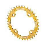A ABSOPRO 36 Dientes 104mm Platos de Bicicleta Montaña Ancho Platos Bielas Diente Placa Amarillo Reemplazo de artículo