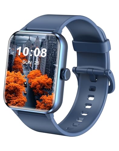 Rastreador de actividad física con llamadas inalámbricas para hombres y mujeres, reloj inteligente deportivo con monitorización de actividad, pantalla táctil de 1,86 pulgadas, con podómetro, B