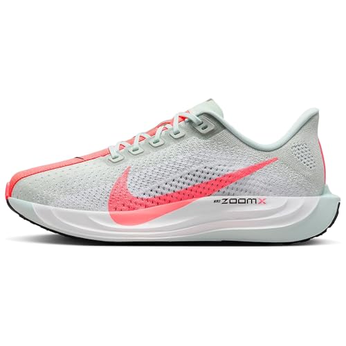 Nike Pegasus Plus Women's Road Running Shoes (FQ7261-001, Barely Grey/White/Black/Hot Punch) Size 7