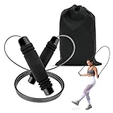 Avilia – Corda per Saltare Professionale con Manici Antiscivolo e Borsa da Trasporto, Regolabile e Leggera per Fitness, Crossfit e Allenamento Cardiovascolare Intenso