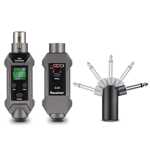 Adaptador XLR inalámbrico que convierte micrófono con cable a inalámbrico, soporta hasta 16 unidades, recargable miniatura 2