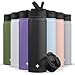 JoyJolt Triple Insulated Water Bottle with Straw Lid AND Flip Lid! 22oz Water Bottle, 12 Hour Hot/Cold Vacuum Insulated Stainless Steel Water Bottle. BPA-Free Leakproof Water Bottles - Thermos Bottle